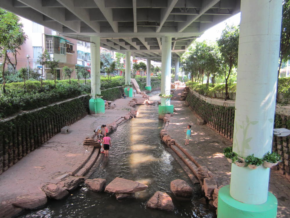 Children at a Watercourse